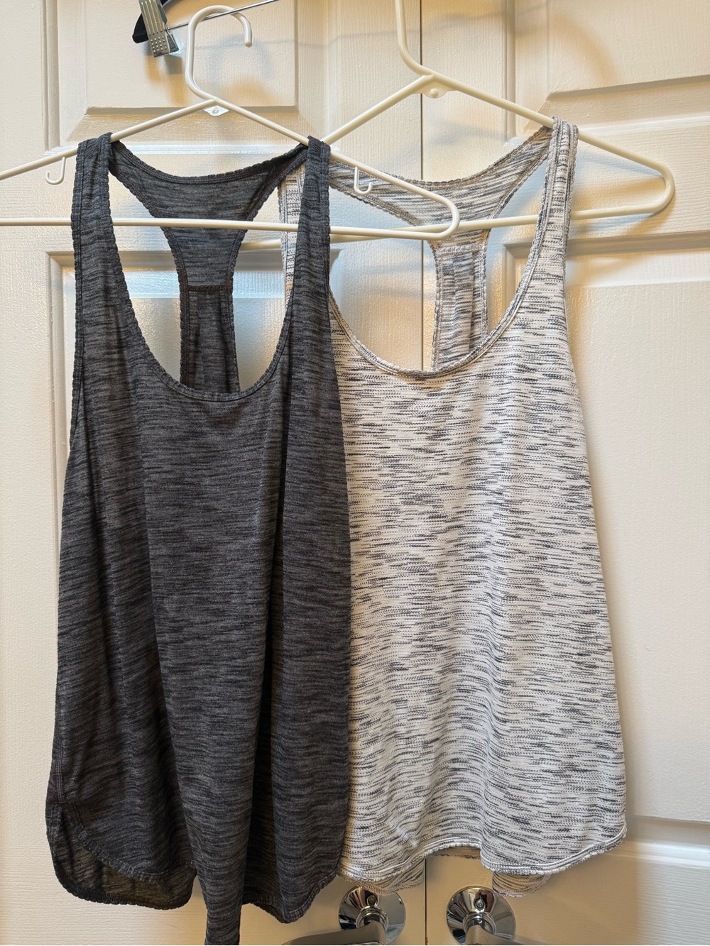 lululemon athletica Racerback Tank Pair in Dark Gray & Light Gray Space Dye